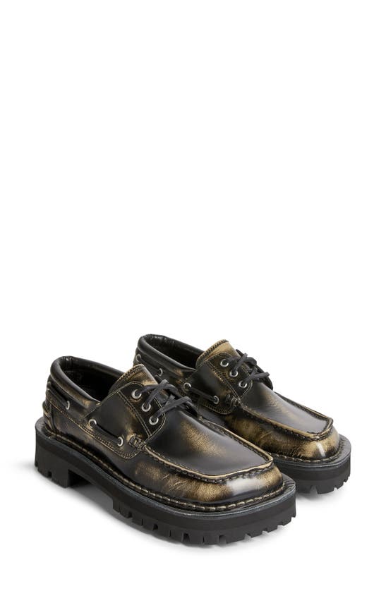 Camperlab Eki Brushed Lace-up Shoes In Multi - Black