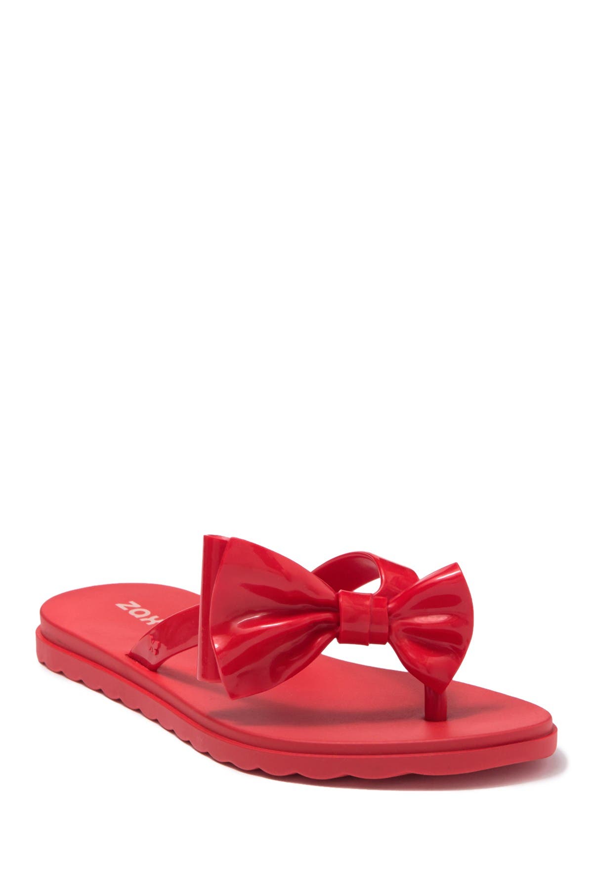 red bow flip flops