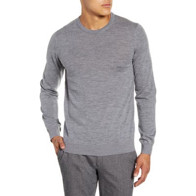 Brax Rick Crewneck Merino Wool Sweater, Grey