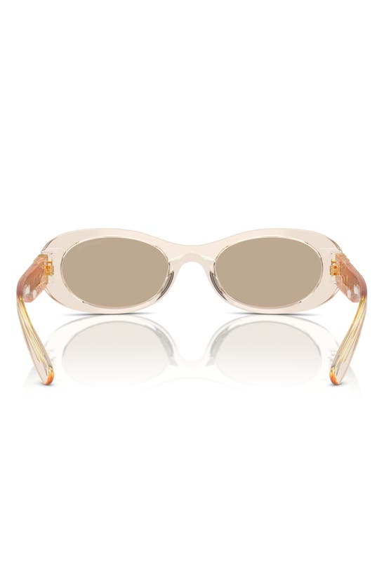 Miu Miu Logo Acetate Rectangular Sunglasses In Beige