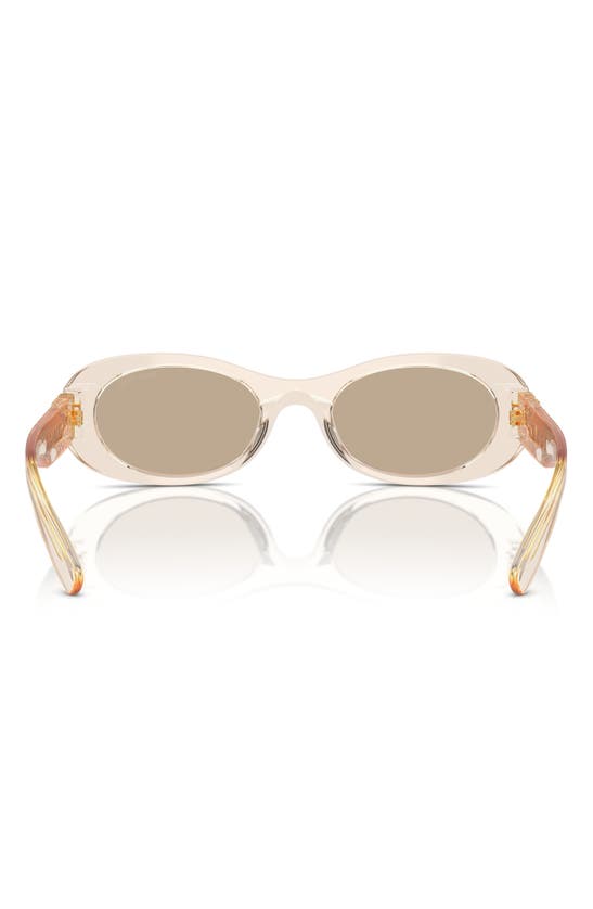 Shop Miu Miu 50mm Oval Sunglasses In Beige