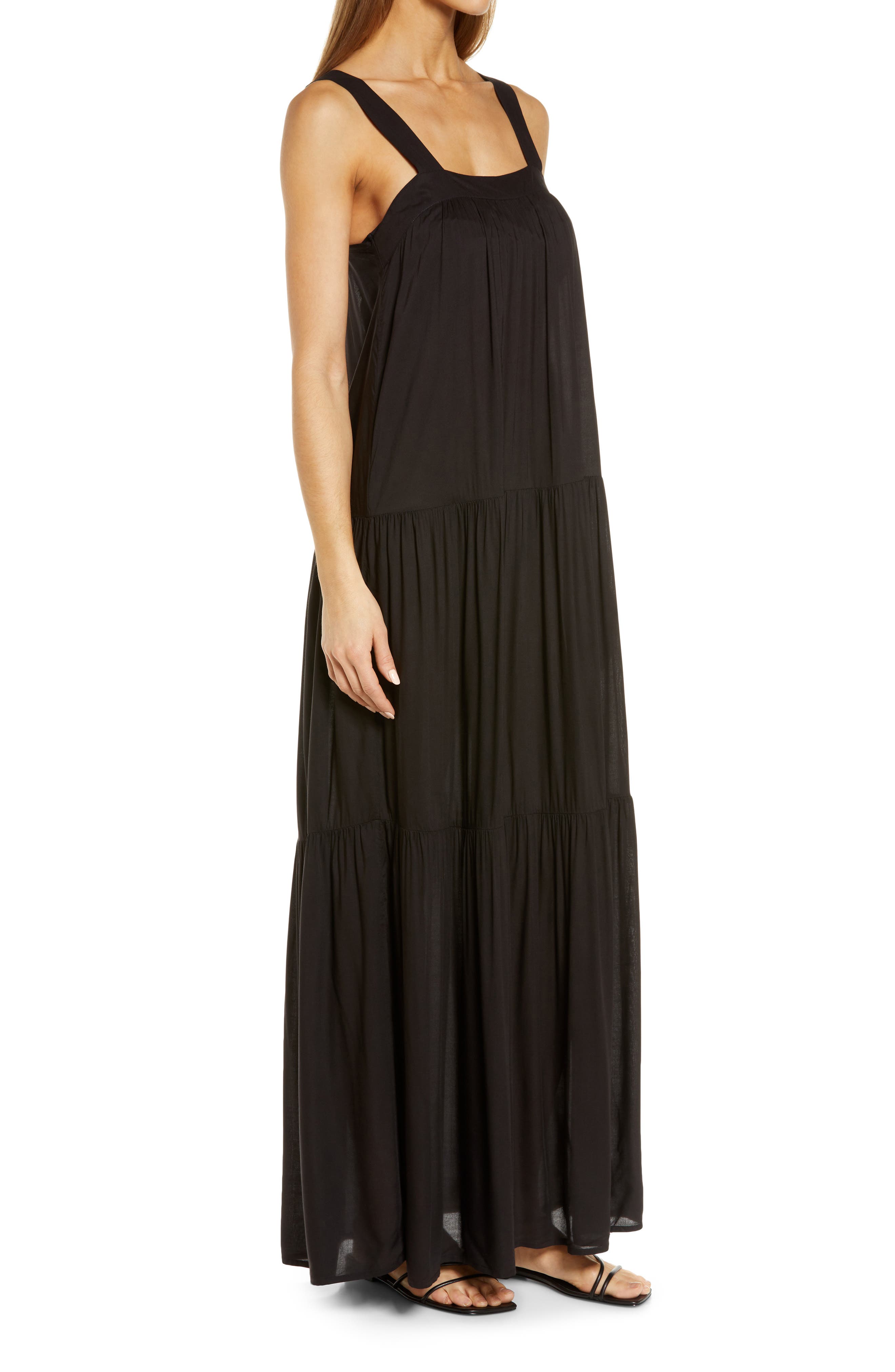 Elan Tiered Cover-Up Maxi Dress | Nordstrom