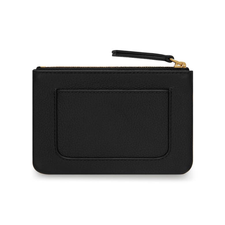 Mulberry Plaque Small Zip Coin Pouch Scg In Black