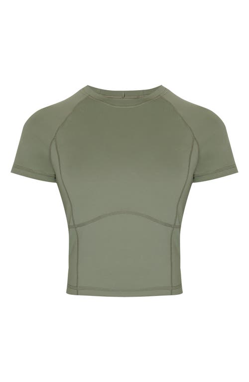 Shop Sweaty Betty All Day Active Crop T-shirt In Umbra Green