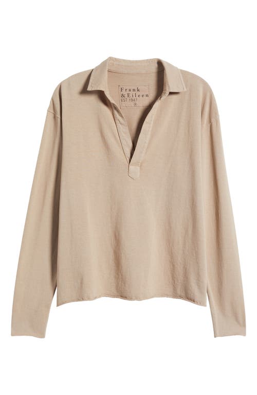 Shop Frank & Eileen Patrick Popover Henley In Biscotti