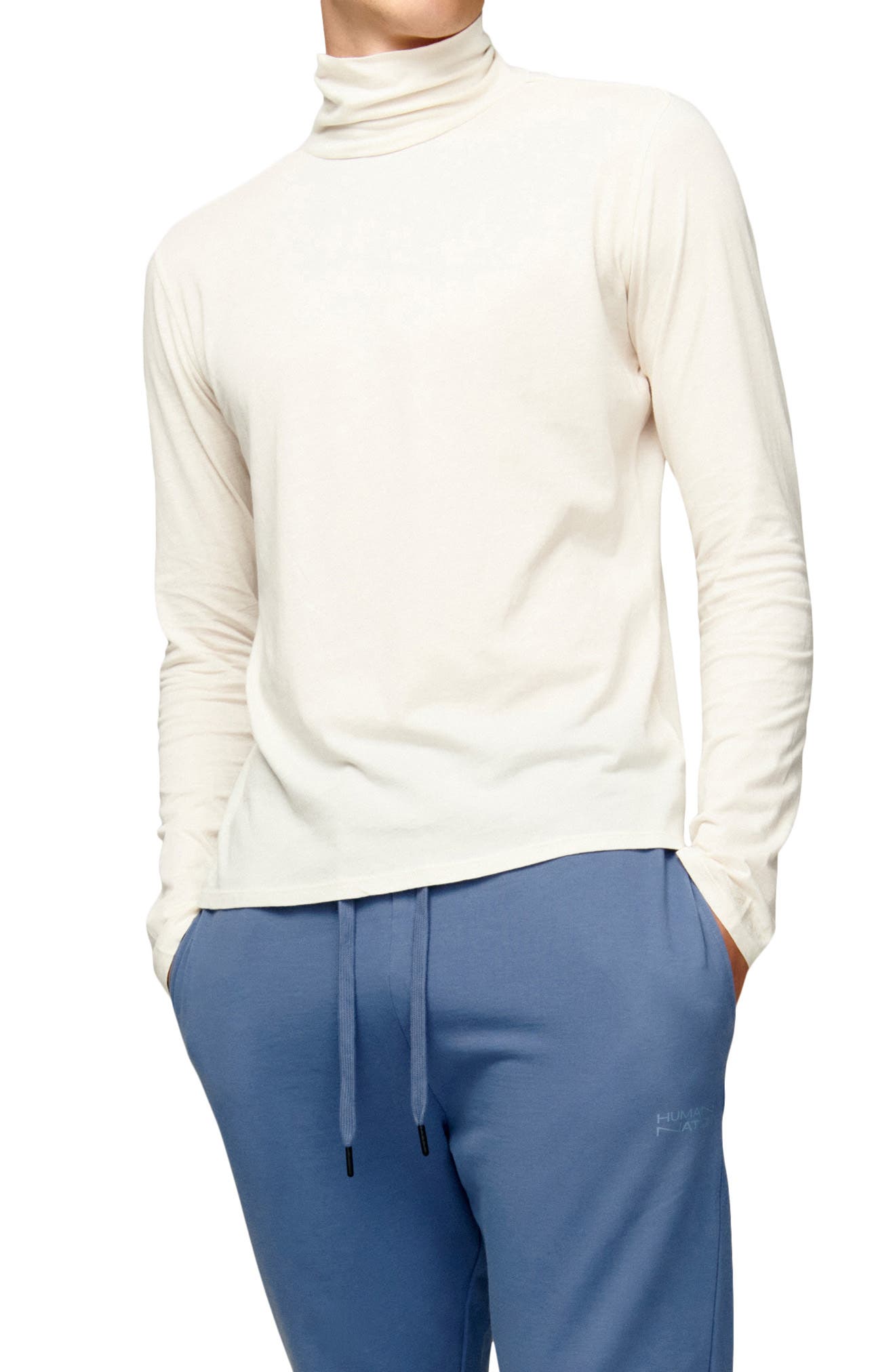 white cotton turtleneck mens