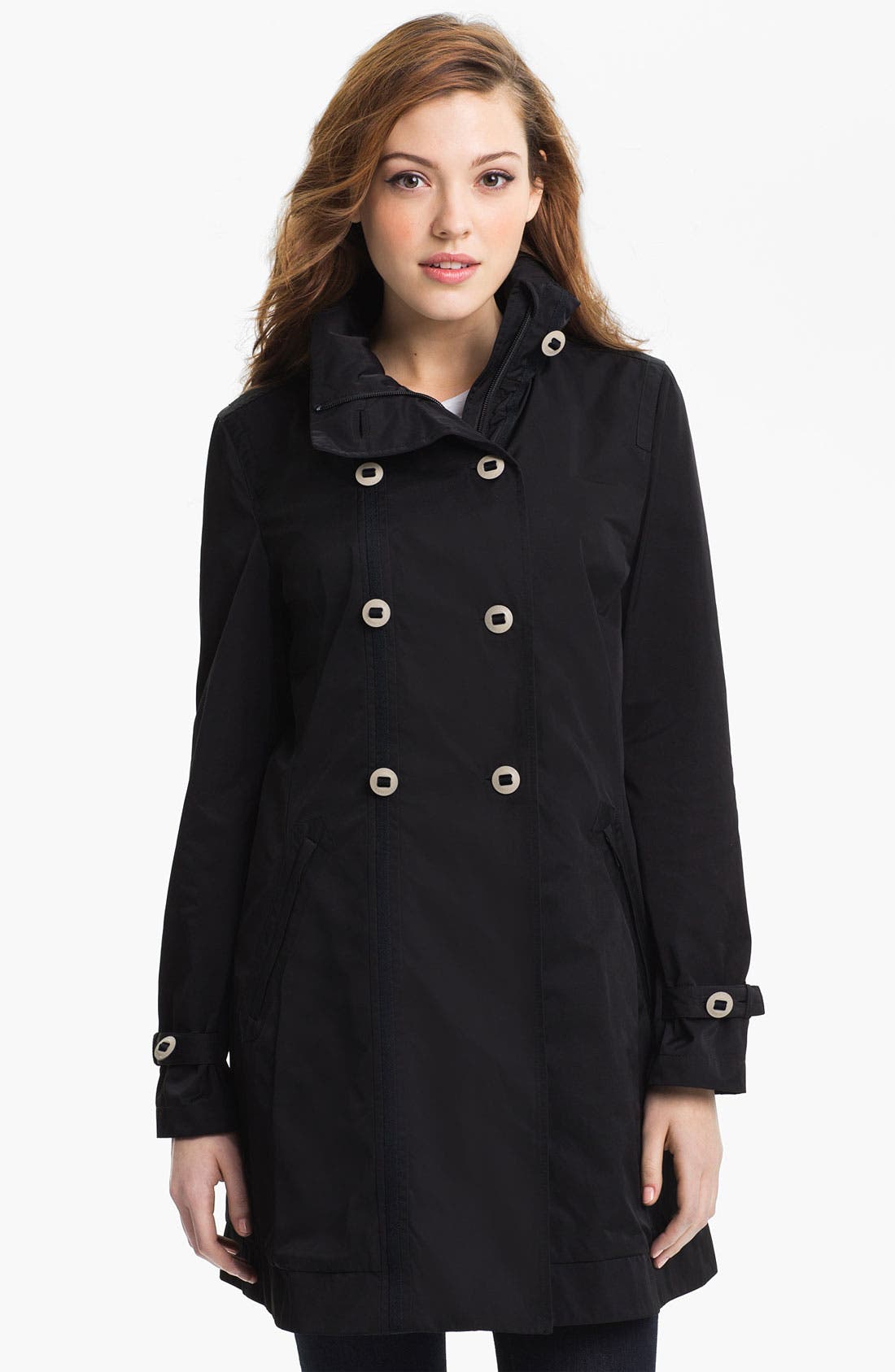 RAINFOREST Double Breasted Packable Raincoat Nordstrom