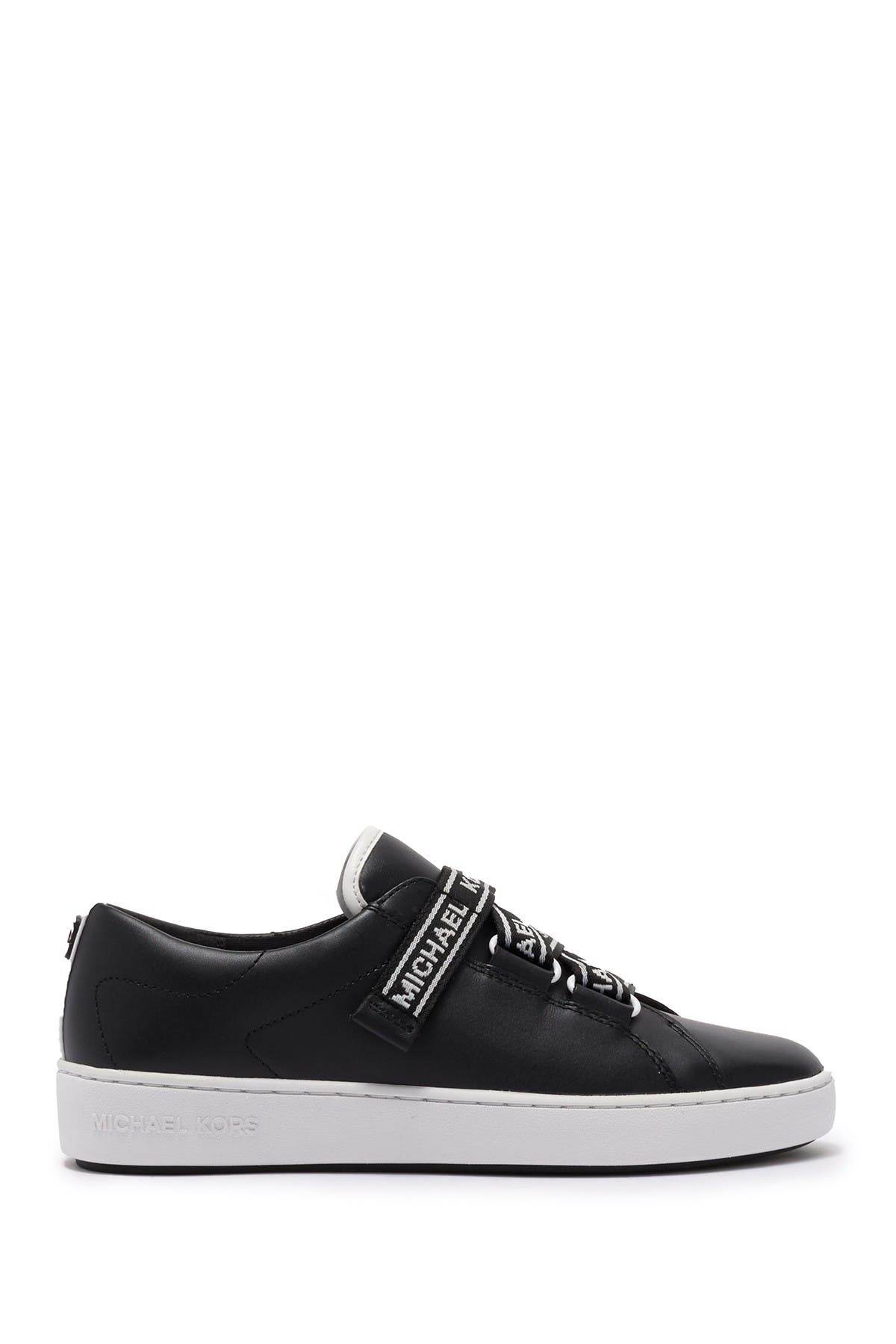 michael michael kors casey logo tape leather sneaker