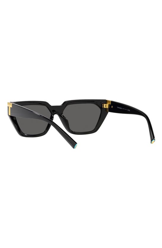 Shop Tiffany & Co 56mm Irregular Sunglasses In Black