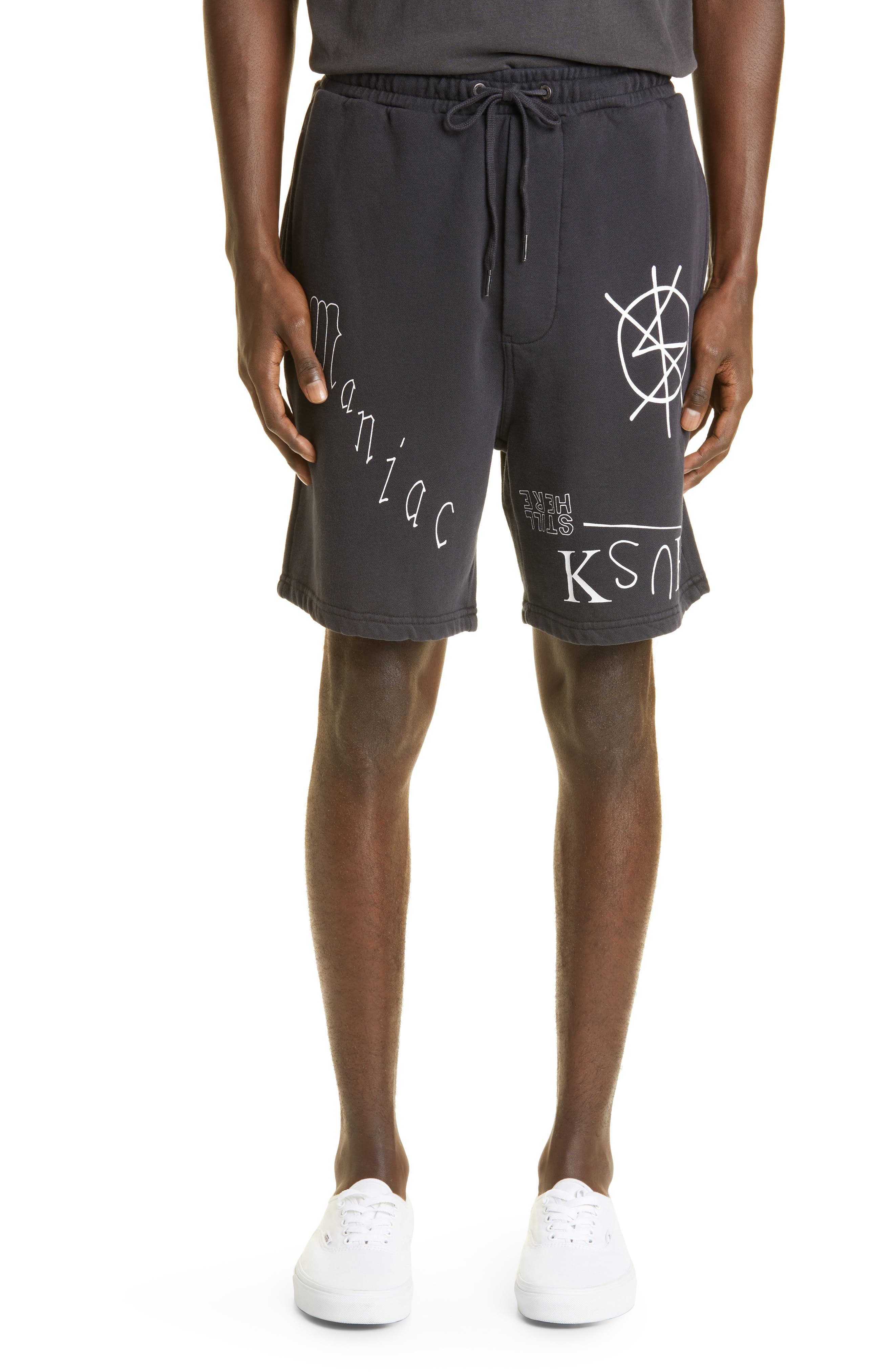Ksubi Men's Laste Maniac Trak Cotton Shorts in Black at Nordstrom, Size Small