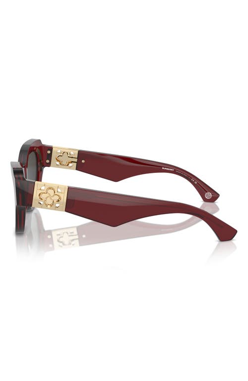 Shop Burberry 52mm Irregular Sunglasses In Bordeaux