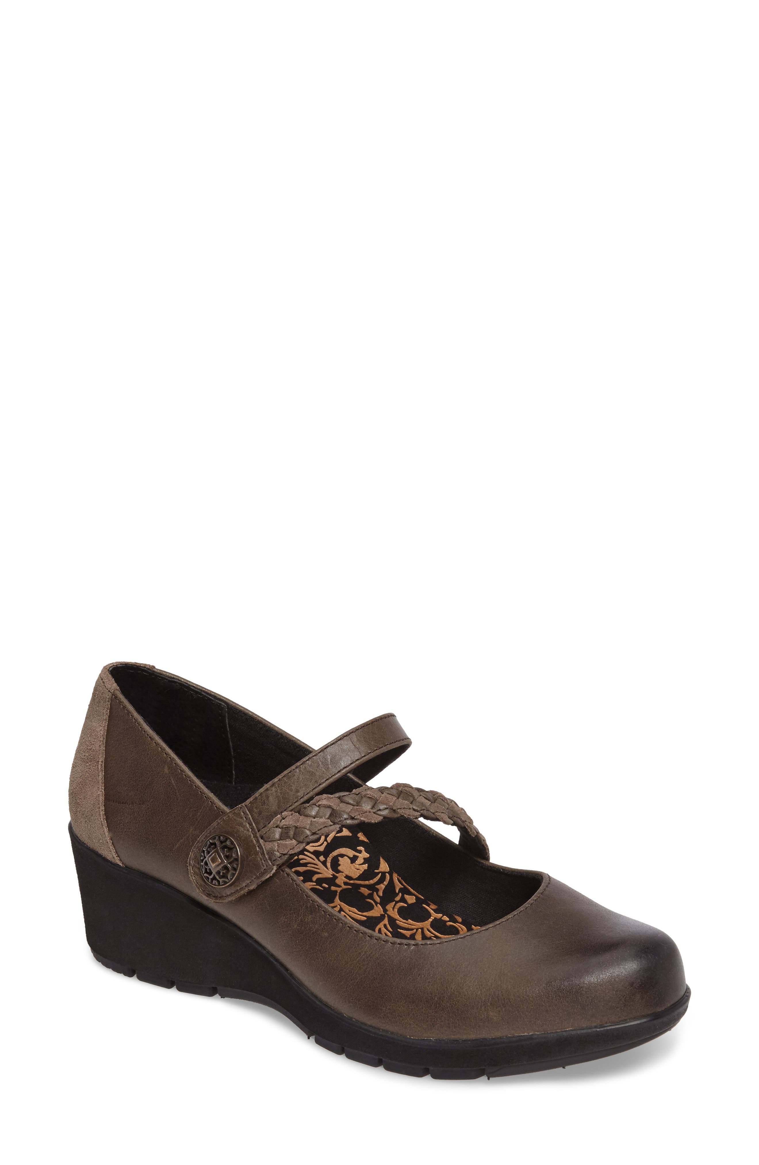 Aetrex Ivy Mary Jane Wedge, Grey