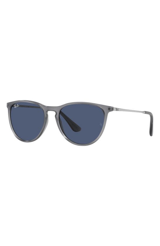 Shop Ray Ban Ray-ban 50mm Jr Round Sunglasses In Dark Blue