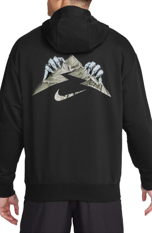 Shop Nike Dri-fit Magic Hour Trail Running Hoodie In Black/summit White