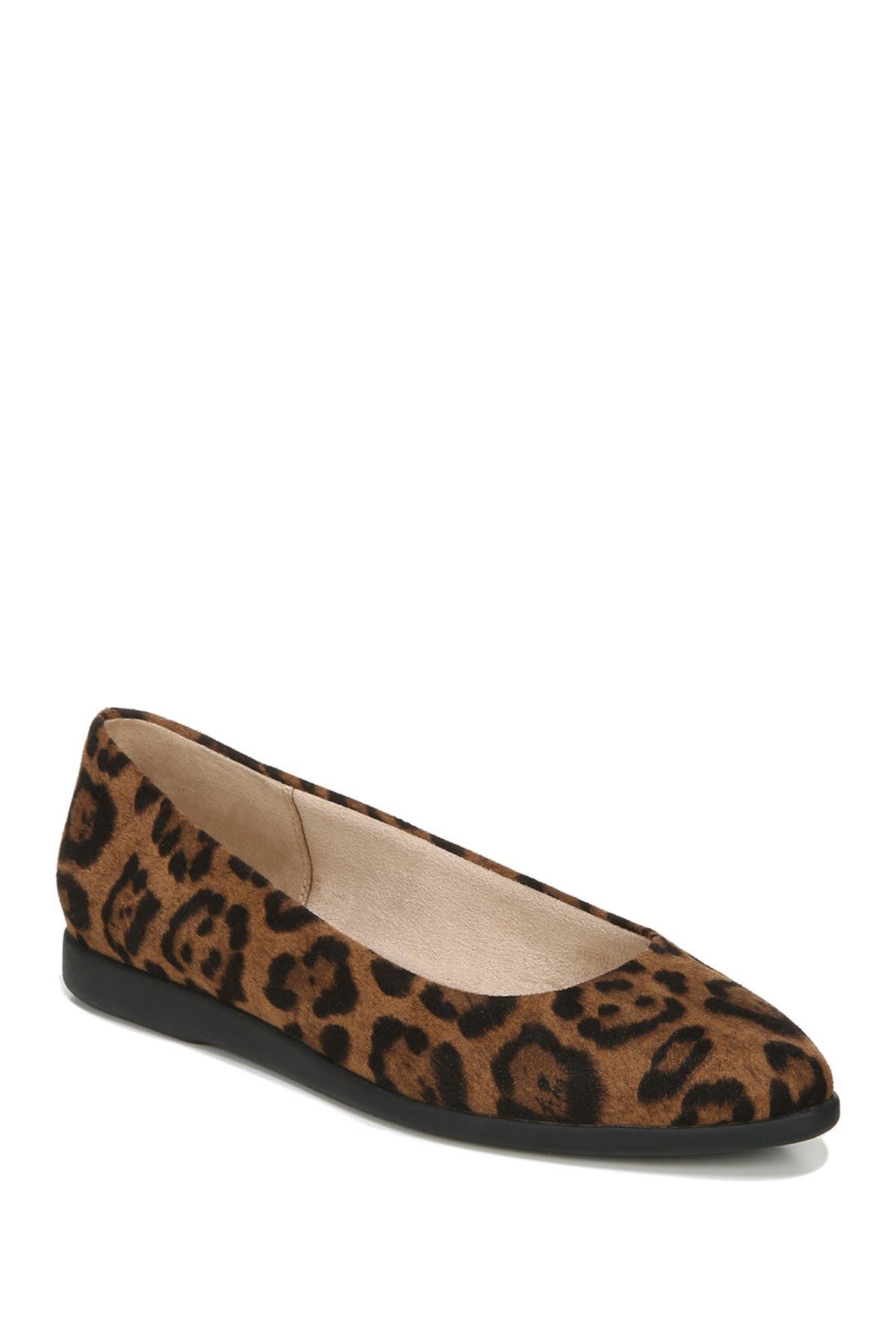 Amelia Leopard Print Pointed Toe Flat 