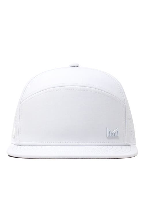 Shop Melin Trenches Icon Hydro Performance Snapback Hat In White/white