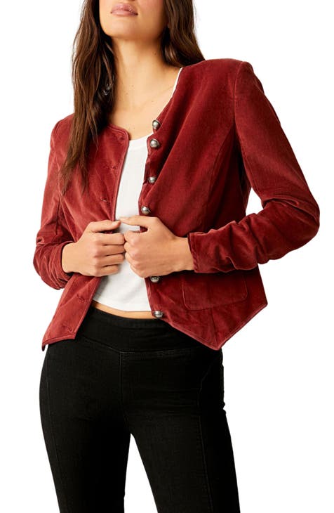 Womens red deals blazer nordstrom