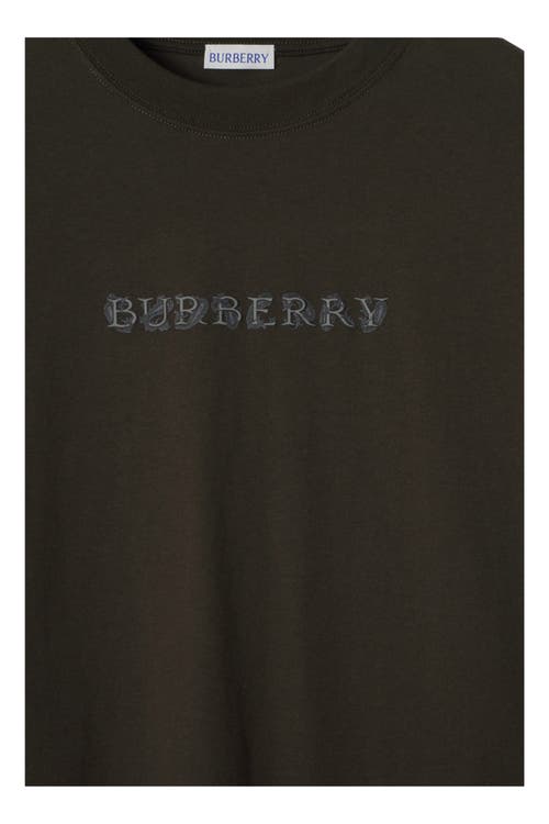 Burberry Brown Printed Paisley Logo T-shirt In Shadow