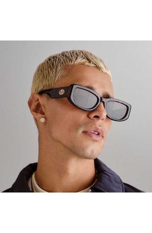 Shop Le Specs Monopoly 55mm Rectangular Sunglasses In Tort