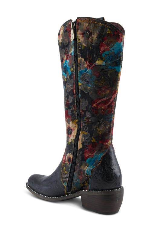 Shop L'artiste By Spring Step Rodeoqueen Knee High Western Boot In Black Multi