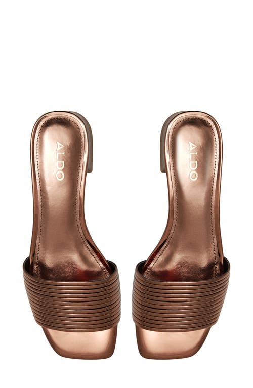 Shop Aldo Neela Slide Sandal In Bronze