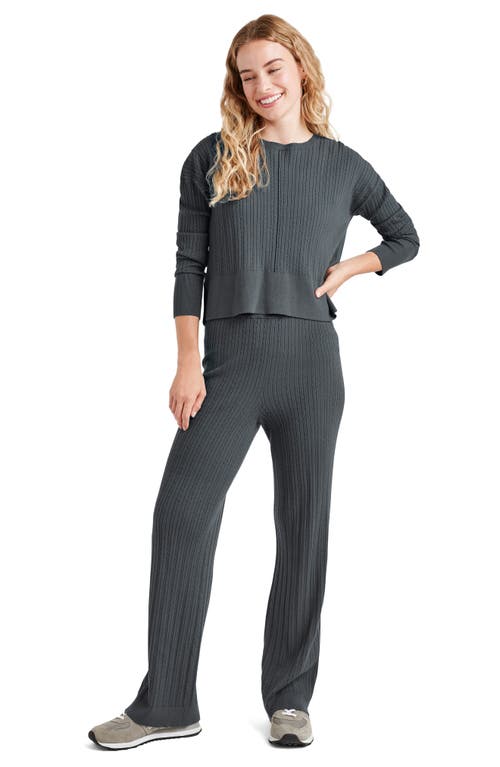 Shop Splendid Veronica Cable Stitch Pants In Evergreen