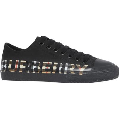 Burberry Larkhall Logo Check Sneaker, Black