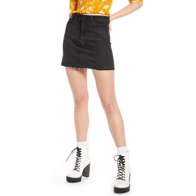 Bp. X Claudia Sulewski Denim Miniskirt, Black