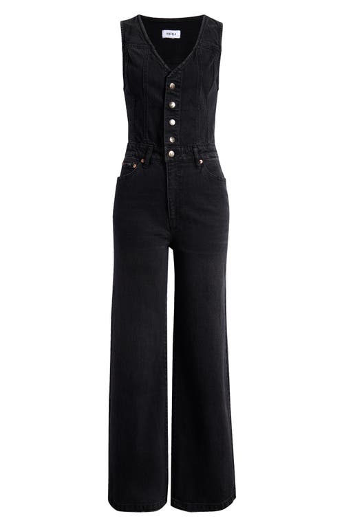 Shop Pistola Aria Wide Leg Denim Jumpsuit In Mulholland