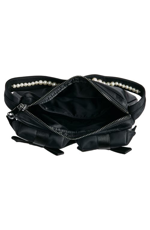 Simone Rocha Classic Bow Shoulder Bag In Black/pearl