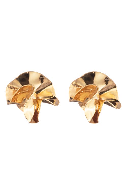 Delphinium Stud Earrings in Gold