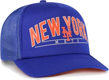 Men's '47 Royal/White New York Mets Primary Logo Trucker Snapback Hat