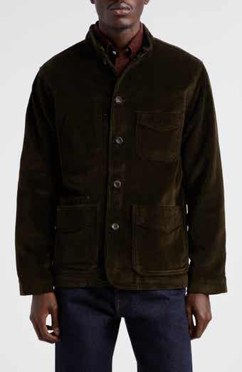 Drake's Coats & Jackets  Bleach Wash Selvedge Denim Five-Pocket Chore  Jacket - Mens • Haasparihaas