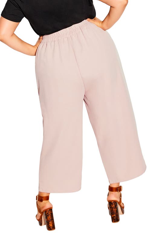 Shop City Chic Wide Crop Leg Pants In Rose Punchdnu