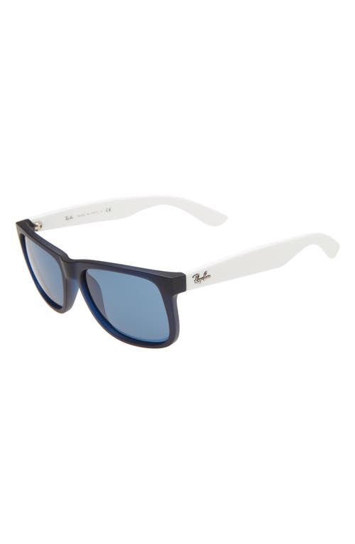 Shop Ray Ban Ray-ban Justin 54mm Rectangular Sunglasses In Blue/dark Blue