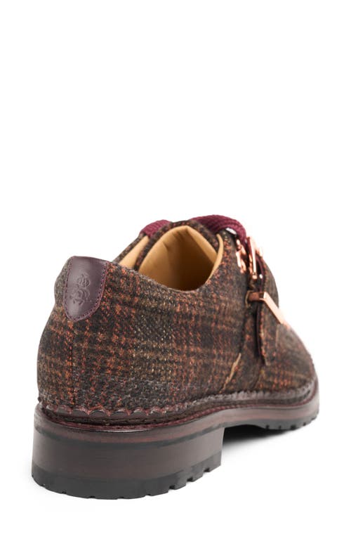 Shop The Office Of Angela Scott Mr. Logan Cap Toe Loafer In Burgundy Plaid