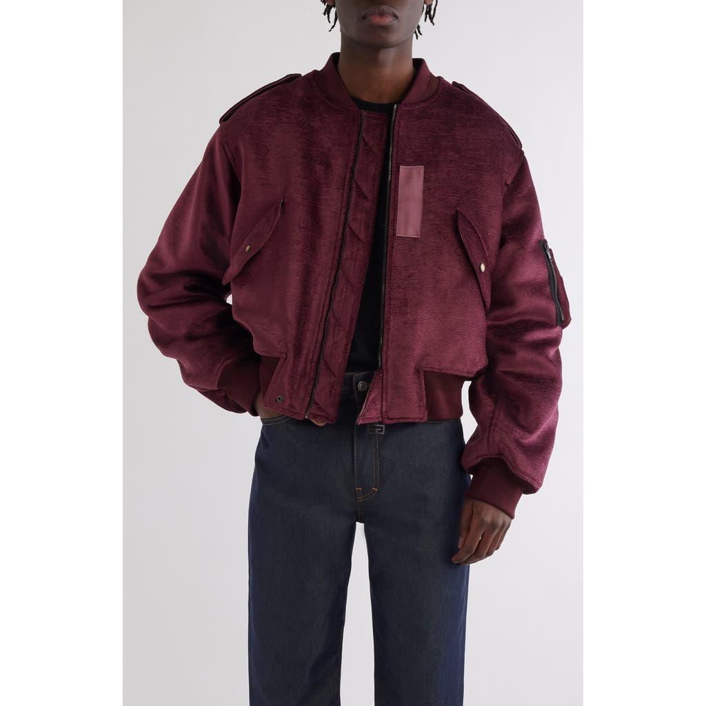 Givenchy Velvet Bomber Jacket In Old Pink