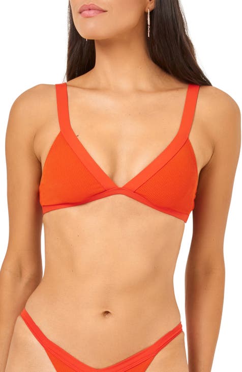 HUNKEMÖLLER Non-pre-shaped underwired bikini top, Tropic Glam, Red