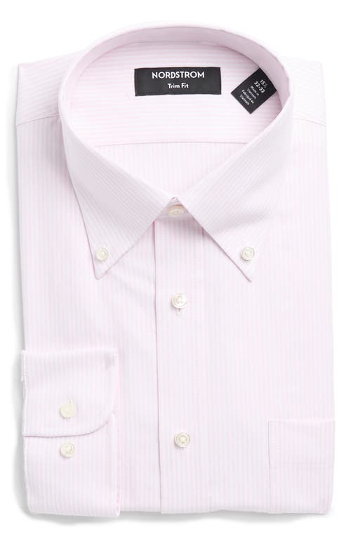 Nordstrom Trim Fit Royal Oxford Stripe Dress Shirt at Nordstrom,