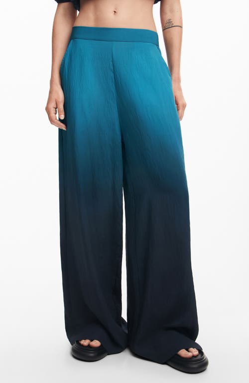 Desigual Loose Gradient Trousers In Green