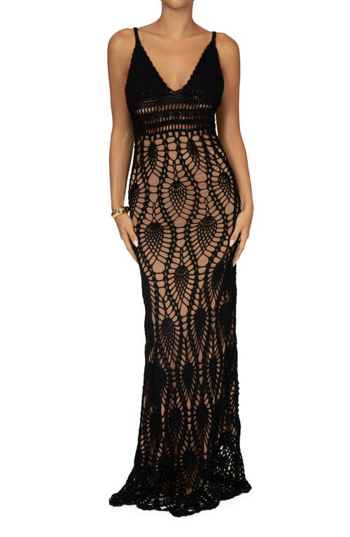 Shop Jluxlabel Great Escape Crochet Maxi Dress In Black