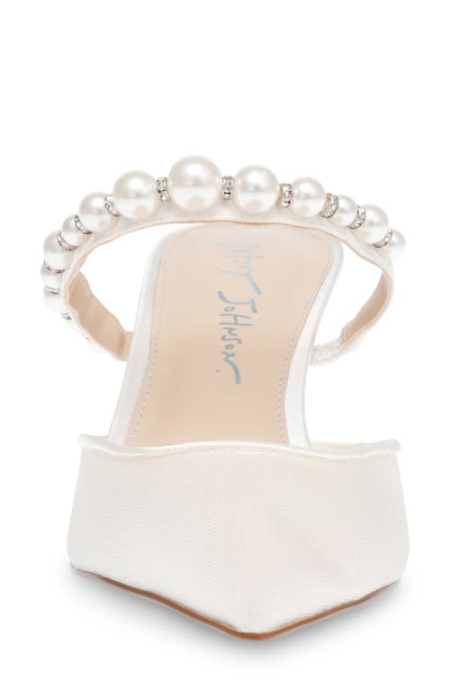 BETSEY JOHNSON BETSEY JOHNSON EVEY IMITATION PEARL POINTED TOE MULE 