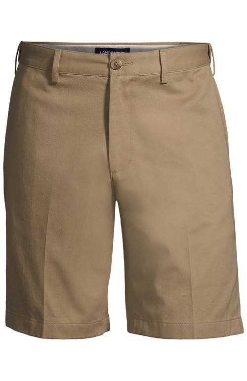 Shop Lands' End Comfort Waist 9" No Iron Chino Shorts In Khaki