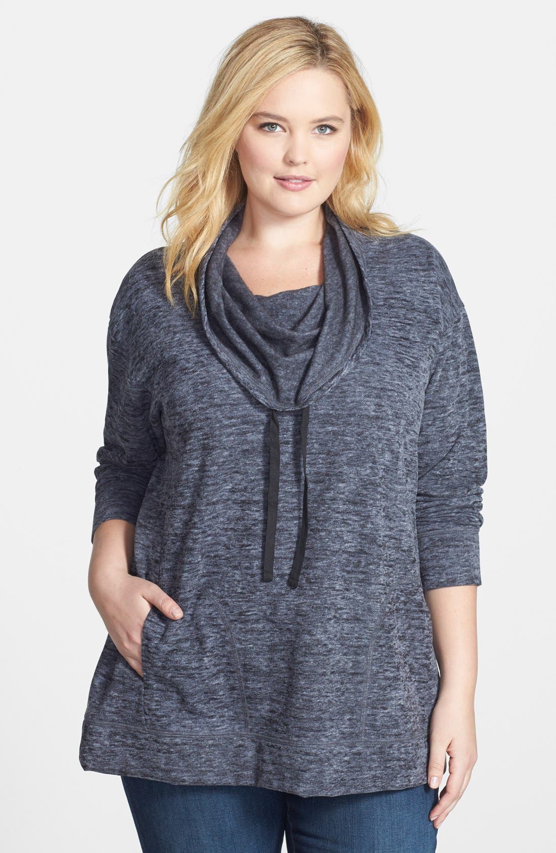 Sejour Cowl Neck Fleece Knit Pullover (Plus Size) Nordstrom