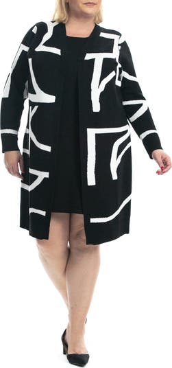 Black and White Stripe Twofer Dress