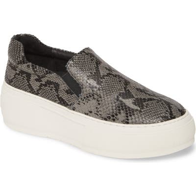 Jslides Cleo Platform Slip-On Sneaker, Grey