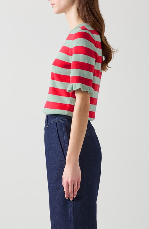 Shop Lk Bennett Bells Stripe Sweater In Red Multi