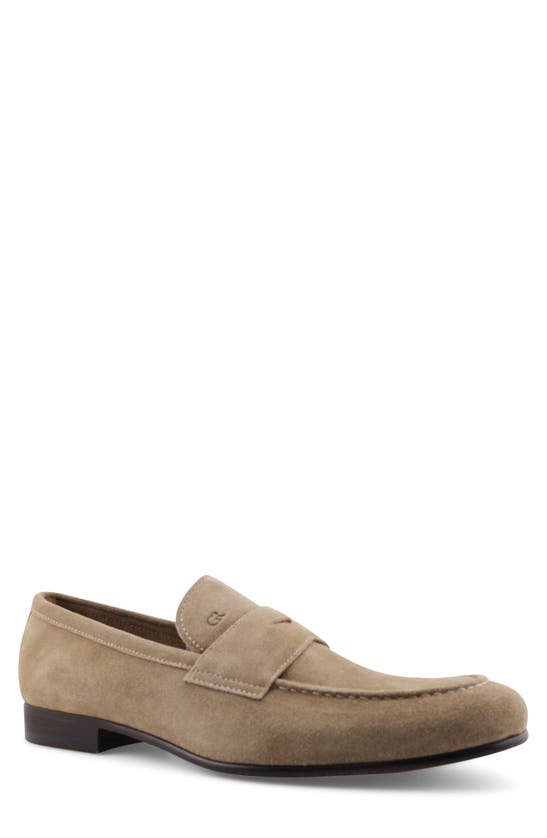 Shop Gordon Rush Cartwright Penny Loafer In Taupe Suede