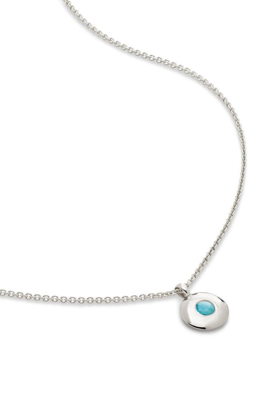 MONICA VINADER MONICA VINADER DECEMBER BIRTHSTONE TURQUOISE PENDANT NECKLACE 