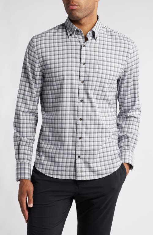 Shop Johnnie-o Tally Hangin' Out Performance Button-down Shirt In Light Gray